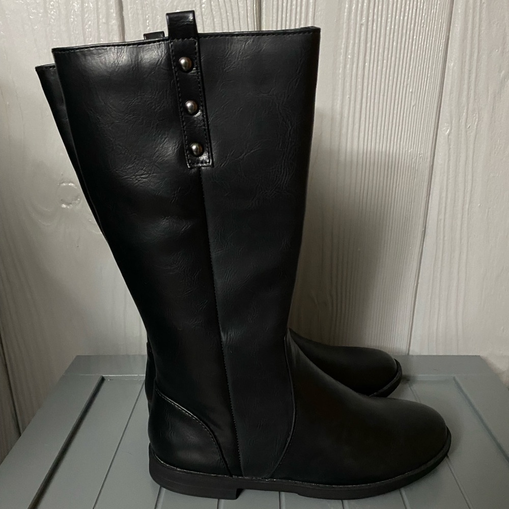 The Children's Place Girls Black Tall Boots Size 4